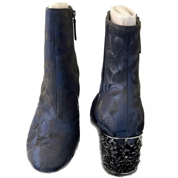 Badgley Mischka Martha Brocade Jeweled Boot - Picture 9 of 17